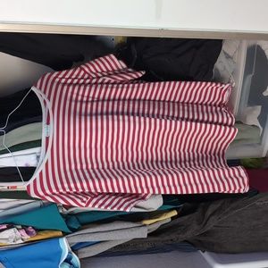 Red and white striped shirt